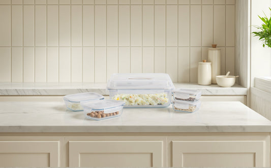 Bake & Carry Glass Set (5 Containers, Vanilla)