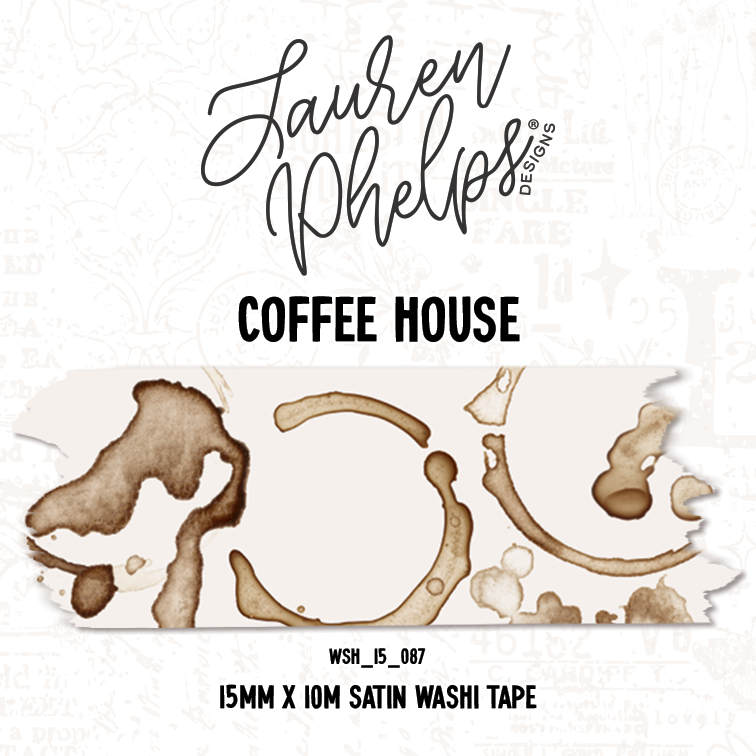 Coffee House 15mm washi || RESTOCK