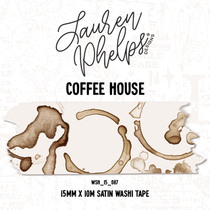 Coffee House 15mm washi || RESTOCK