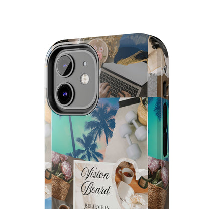 Inspiring Vision Board Phone Case, Motivational Tough Case, Adventurous Gift for Her, Self-Care, Dream Big, Unique Phone Accessory
