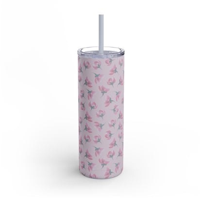 Customizable: Floral Pattern Tumbler, Personalized Gift for Coffee Lovers, Travel Mug for Women, Insulated Drinkware, Trendy Water Bottle