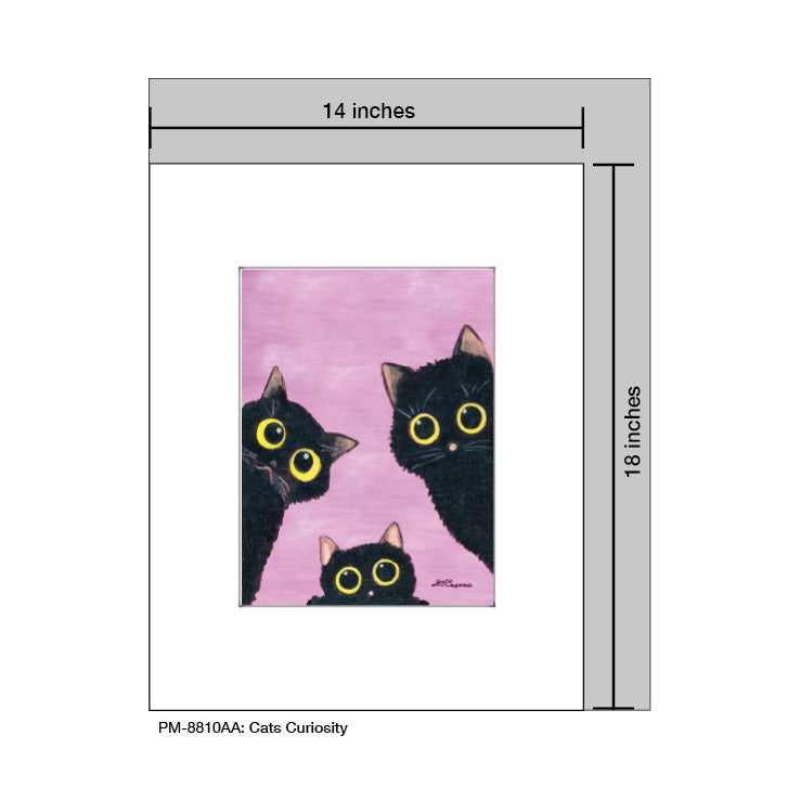 Cats Curiosity, Print (#8810AA)