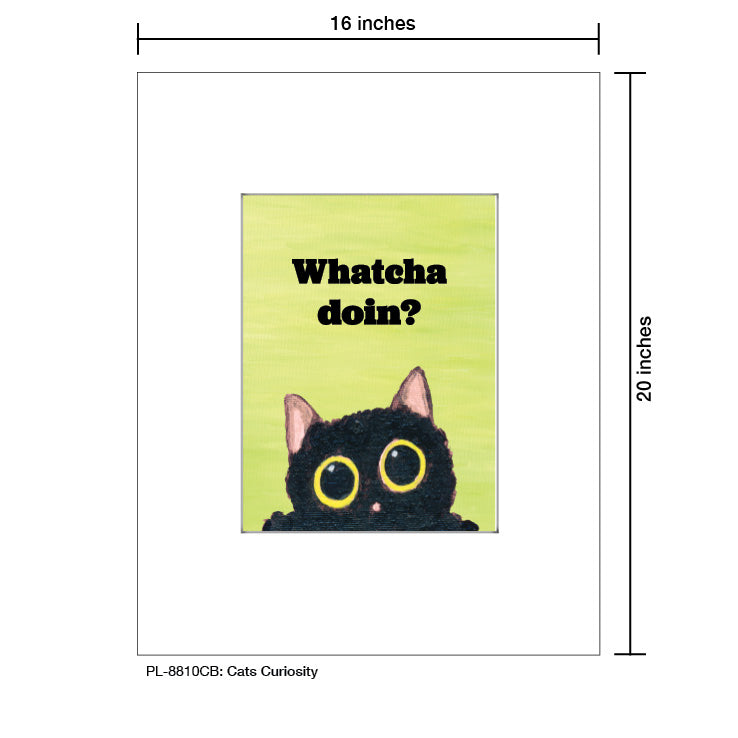 Cats Curiosity, Print (#8810CB)