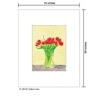 Tulips in Vase, Print (#8813A)