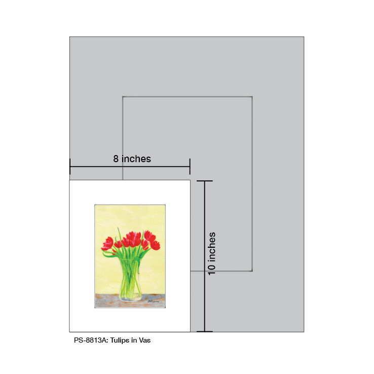 Tulips in Vase, Print (#8813A)