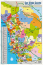 San Diego County Zip Code Map - COASTAL (Zips Colorized) - POSTER PRINTS