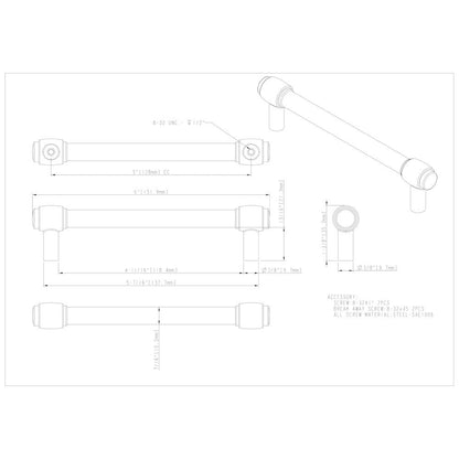 96 mm Center-to-Center Satin Nickel Hayworth Cabinet Bar Pull