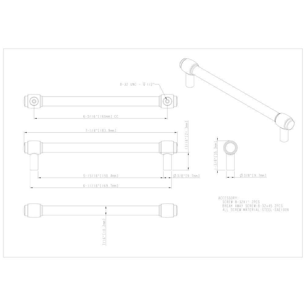 96 mm Center-to-Center Satin Nickel Hayworth Cabinet Bar Pull