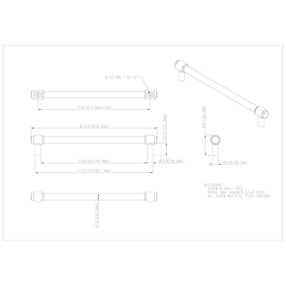 96 mm Center-to-Center Satin Nickel Hayworth Cabinet Bar Pull