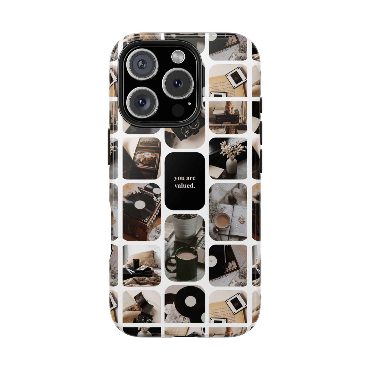 Retro Collage Phone Case - You Are Valued, Durable Protection for Your Device, Thoughtful Gift for Friends & Family, Perfect for Any [...]