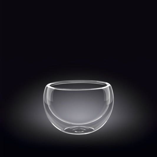 Double-Wall Vacuum Sealed Thermo Glass Bowl 8.5 Fl Oz | 250 Ml | Dinnerware | Under $100 | Kitchen + Metal