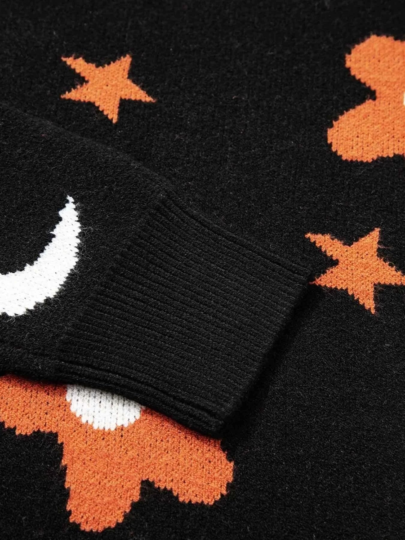 Halloween Gothic Pattern Long Sleeve Sweater
