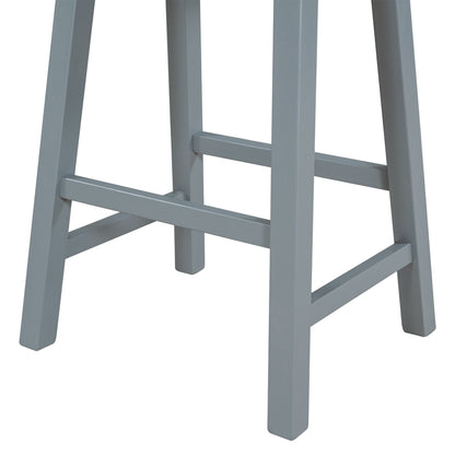 Farmhouse Rustic 2-piece Counter Height Wood Kitchen Dining Stools | Home Decor | Kitchen + Metal