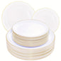 Elegant GoldTrimmed Disposable Plate Set for Events