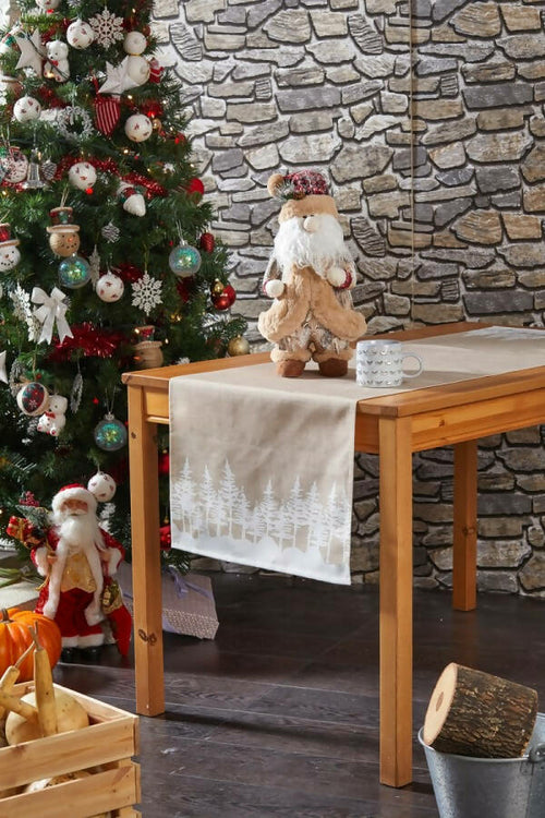Snowy Pine Tree Forest Runner, Rectangular Great for Holiday
