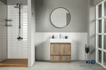 Romina 30" Messina Bathroom Vanity with Porcelain Top & Soft-Close Storage