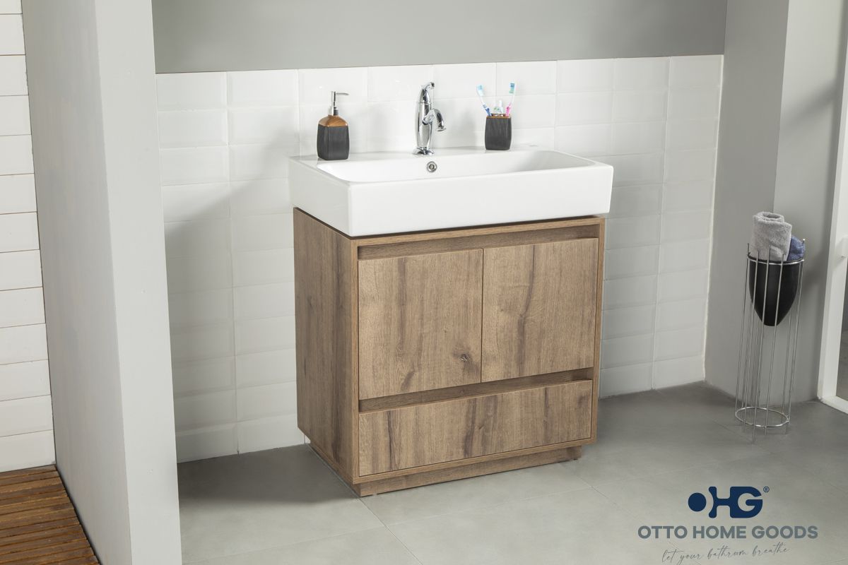 Romina 30" Messina Bathroom Vanity with Porcelain Top & Soft-Close Storage