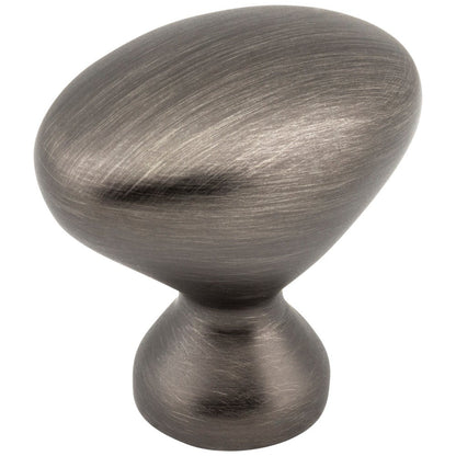 1-1/8" Overall Length Satin Nickel Oval Merryville Cabinet Knob