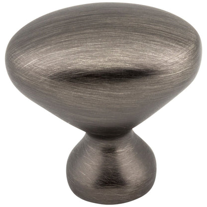 1-1/8" Overall Length Satin Nickel Oval Merryville Cabinet Knob