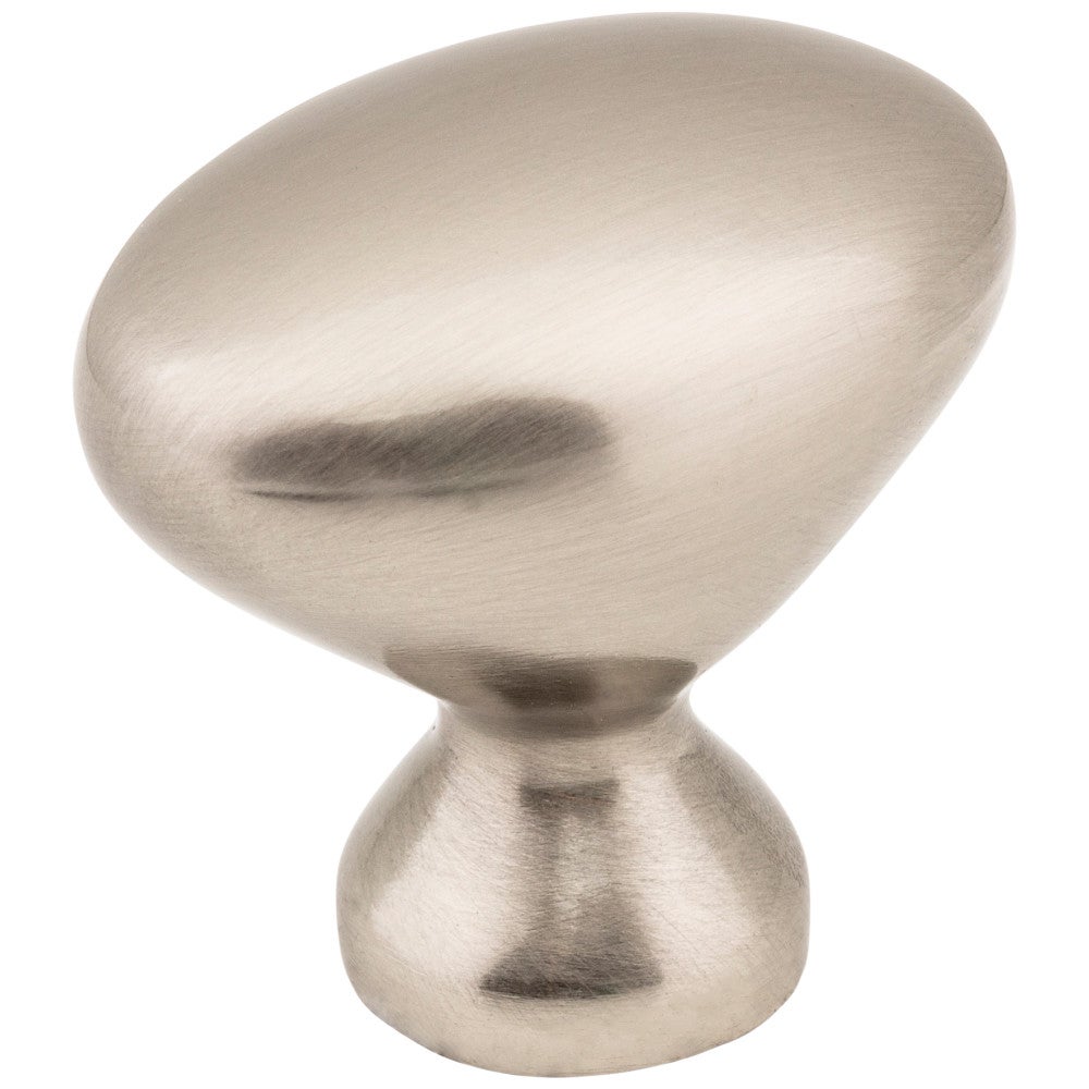 1-1/8" Overall Length Satin Nickel Oval Merryville Cabinet Knob