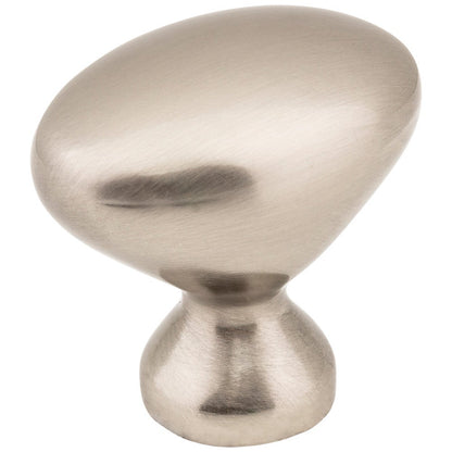 1-1/8" Overall Length Satin Nickel Oval Merryville Cabinet Knob