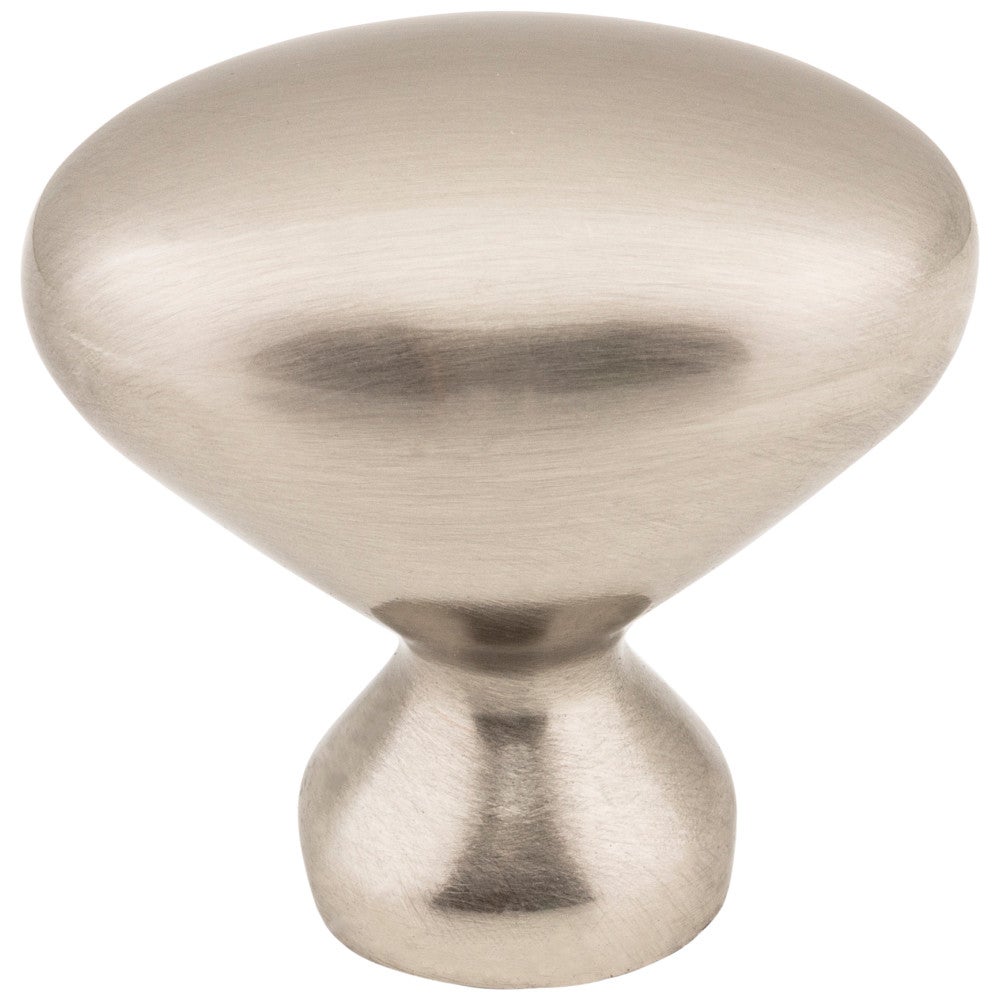 1-1/8" Overall Length Satin Nickel Oval Merryville Cabinet Knob