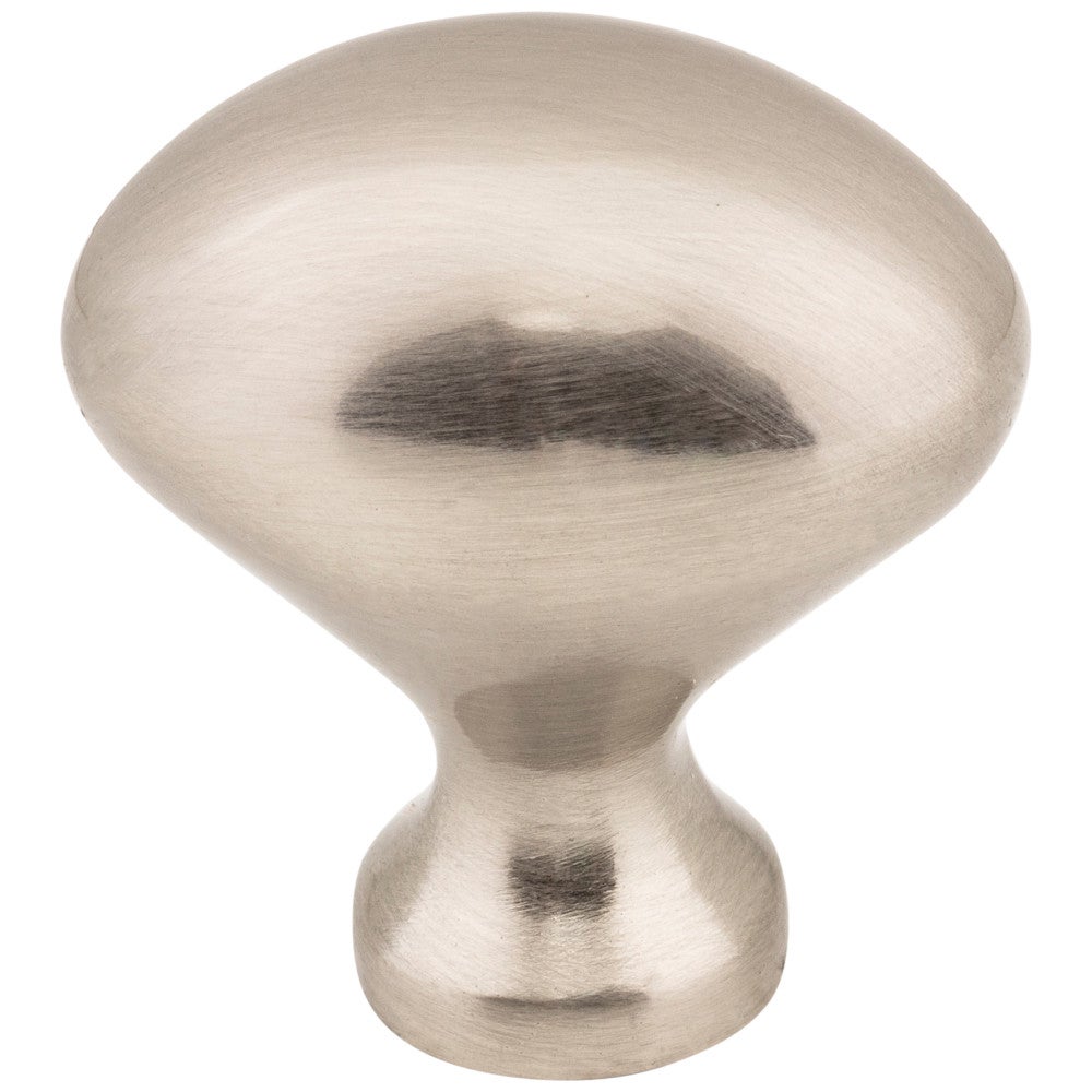 1-1/8" Overall Length Satin Nickel Oval Merryville Cabinet Knob