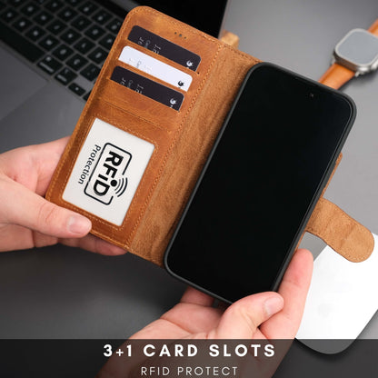 Casper Leather iPhone 14 Plus Wallet Case | MagSafe
