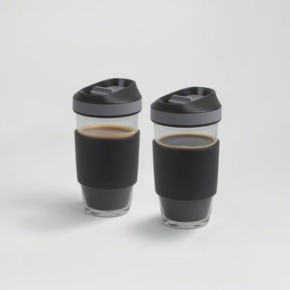 Borosilicate Glass Coffee Cups (2 Cups)
