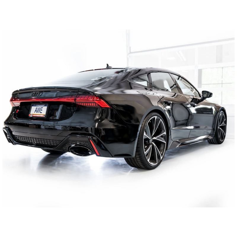 AWE Tuning 21-23 Audi C8 RS6/RS7 SwitchPath Cat-back Exhaust - Diamond Black Tips