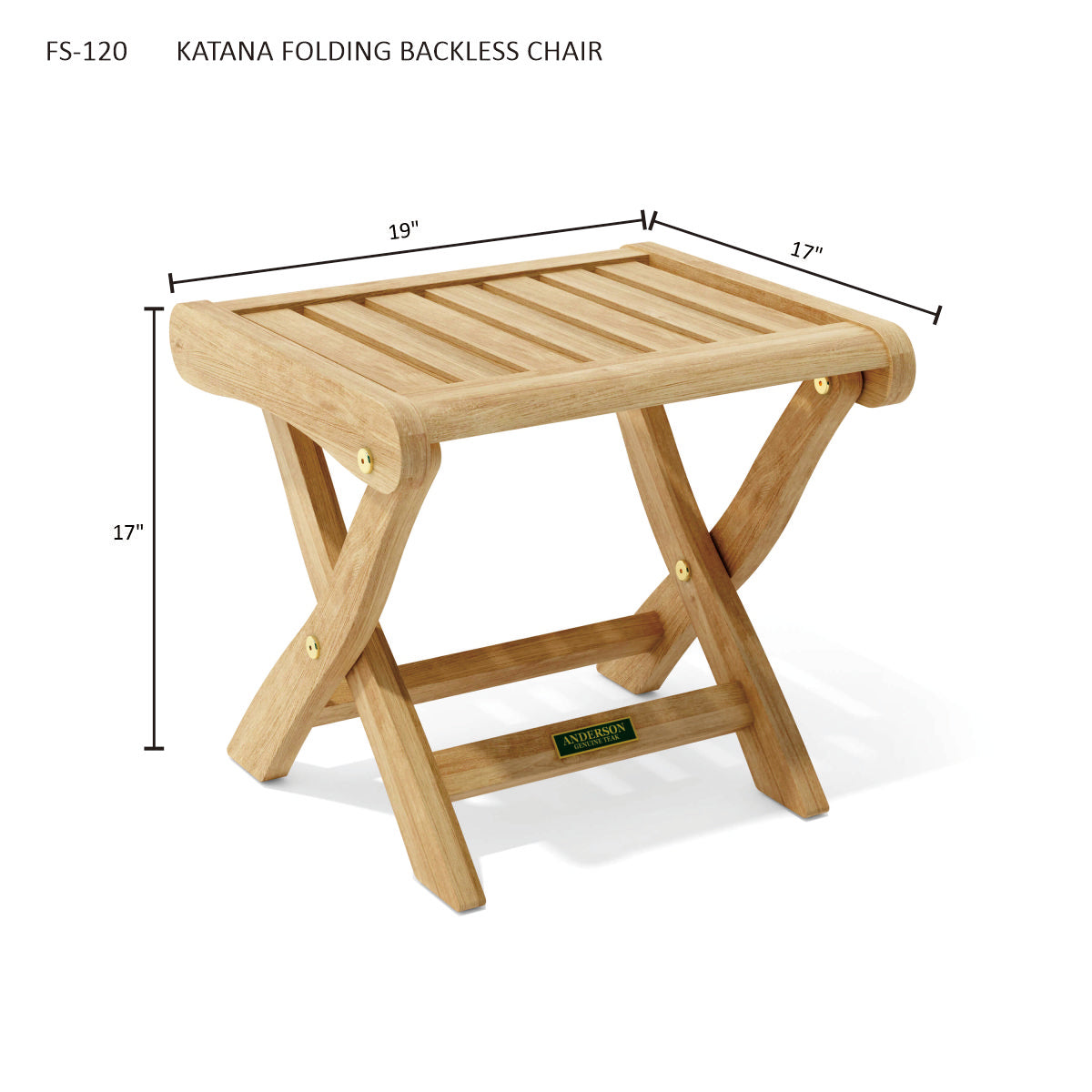 Katana Folding Backless Chair