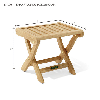 Katana Folding Backless Chair