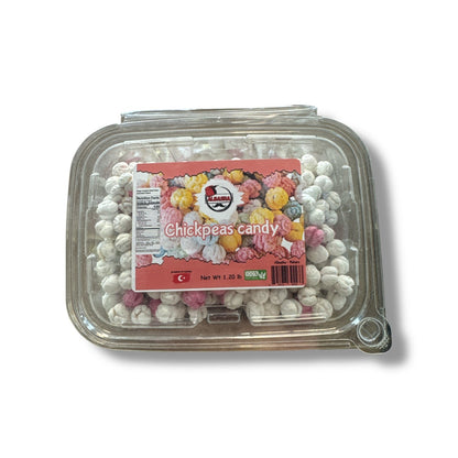 Albasha Natural Chickpea Treats – 1.2 lb Colorful Turkish Candy-Coated Snack