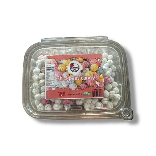 Albasha Natural Chickpea Treats – 1.2 lb Colorful Turkish Candy-Coated Snack