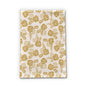 Warm Gold Floral Tea Towel