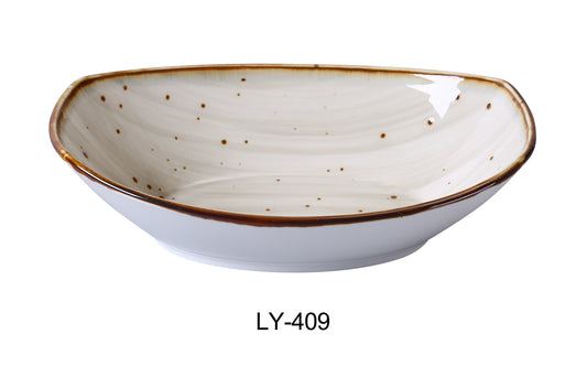 Yanco LY-409 Lyon Collection 9" Oval Bowl 20 oz | Kitchen + Metal