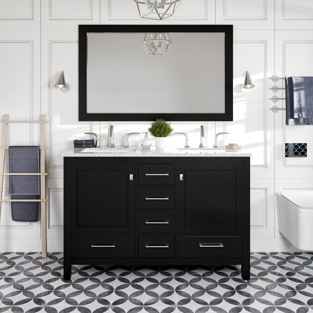 Eviva Aberdeen 72" x 30" Rectangular White Wooden Framed Mirror