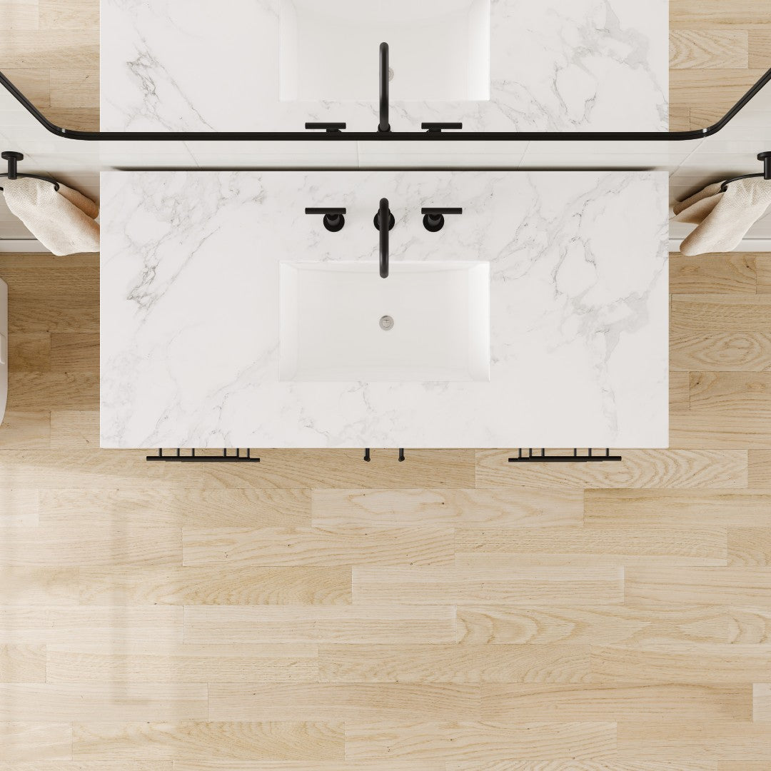 Eviva Graham Bath Vanity with Engineered Stone Top and Integrated Sink (30"-72")