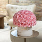 Classic Beige Suede Superdome Box | Light Pink Roses