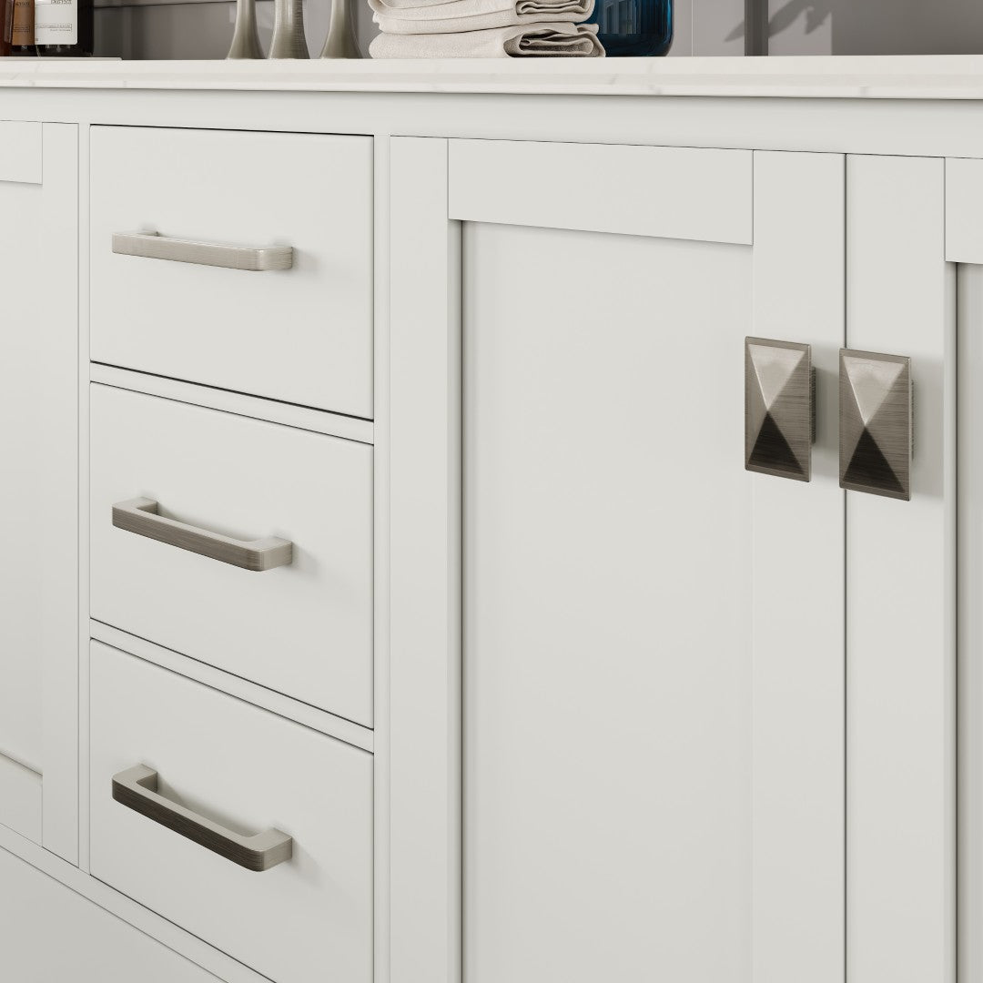 Eviva Storehouse Bath Vanity with  Counter Top and Undermount Porcelain Sinks