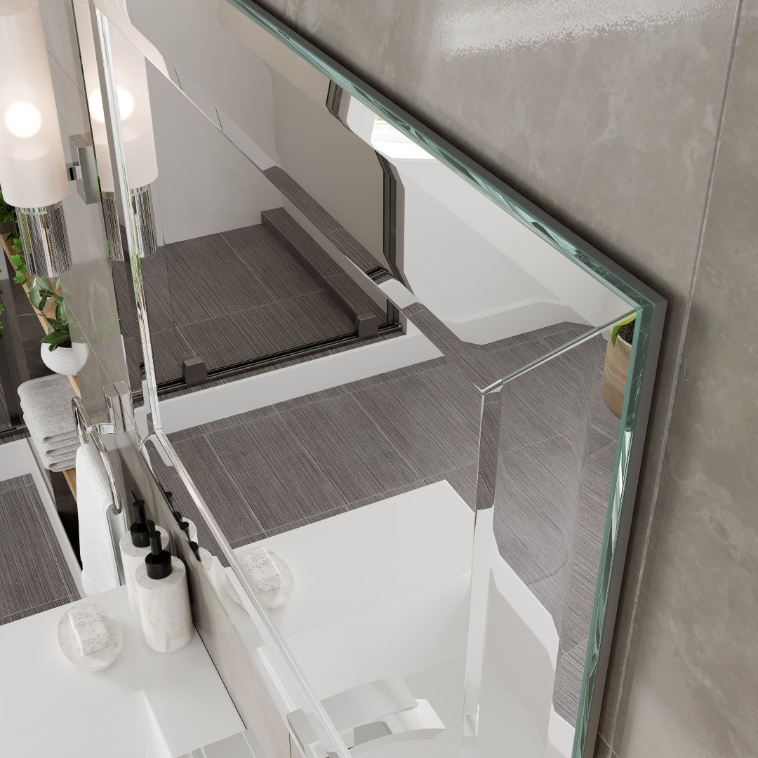 Eviva Mona 31" x 24" Rectangular Frameless Mirror
