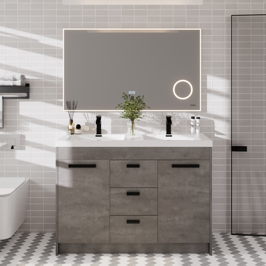 Eviva Illuminate LED Bathroom Mirror – Chrome Aluminum Frame (EVMR550 Series)