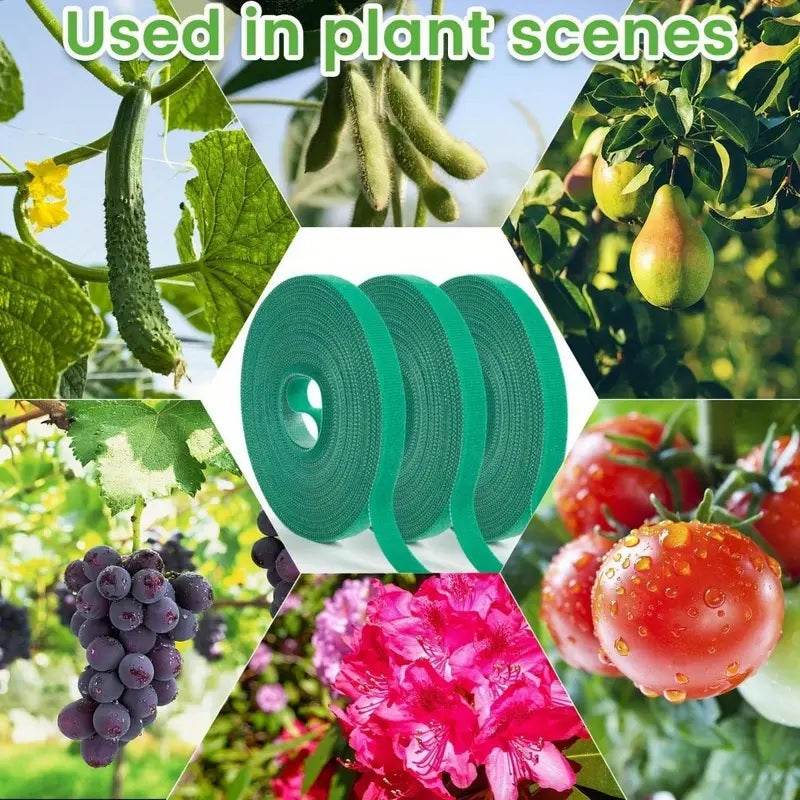 Self-Adhesive Reusable Garden Plant Tie Straps – Hook & Loop Support Tape