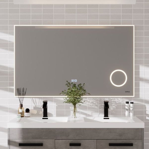 Eviva Illuminate LED Bathroom Mirror – Chrome Aluminum Frame (EVMR550 Series)