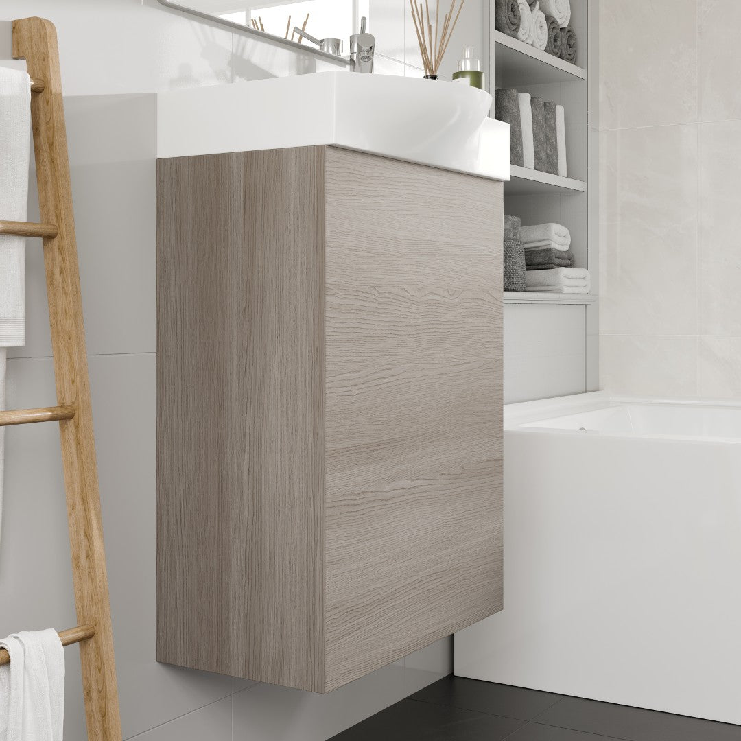 Eviva Tiny Wall Mount Bath Vanity with Porcelain Top and Integrated Sink