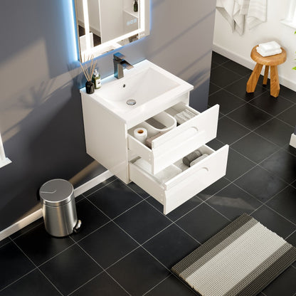 Eviva Joy Bath Vanity with Porcelain Top and Integrated Sink (24"-40")
