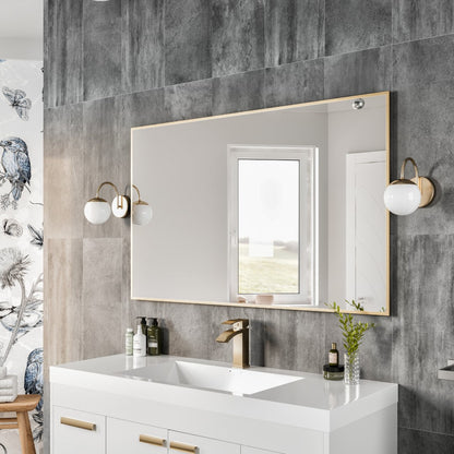 Eviva Gold Gold Metal Framed Mirror
