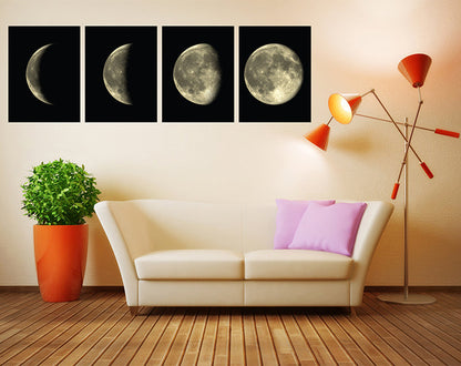 Moon Phases Set Of 4 Wall Decals | Home Decor | Kitchen + Metal
