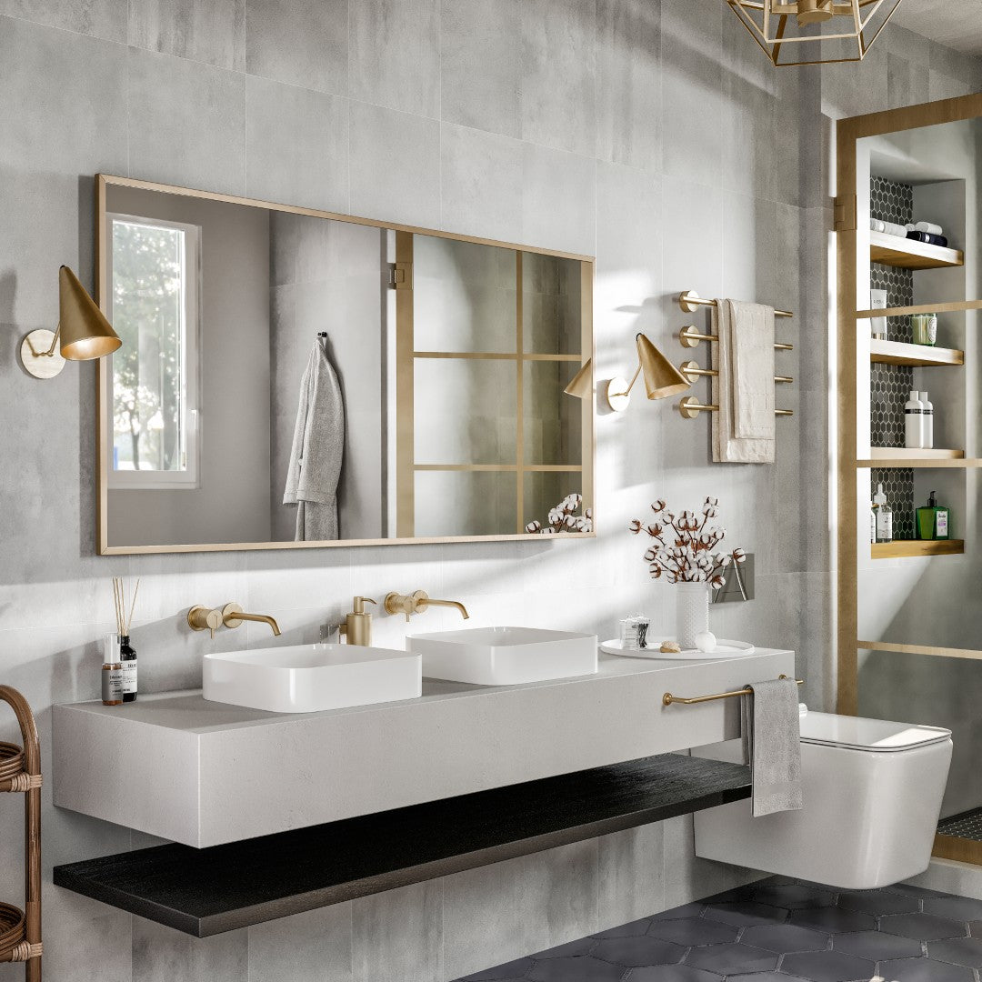 Eviva Gold Gold Metal Framed Mirror
