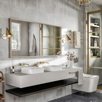 Eviva Gold Gold Metal Framed Mirror